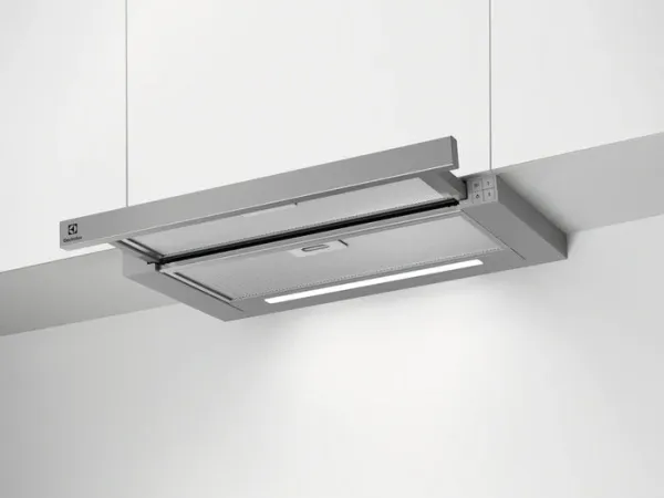 Electrolux LFP416X - Hætte - teleskopisk - bredde: 59.8 cm - dybde: 30 cm - udtrækning og recirkulation (-) - grå