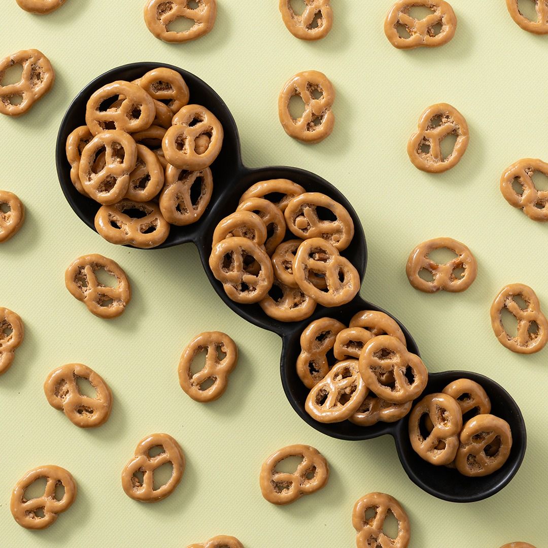 Chocolade pretzels karamel zeezout
