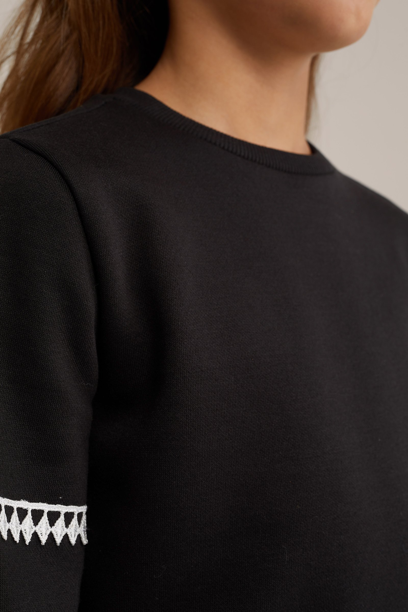 Meisjes trui met embroidery WE Fashion Zwart