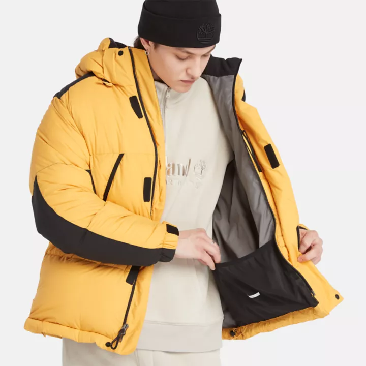 Casaco puffer masculino amarelo