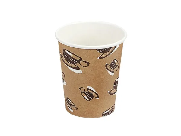 Kaffebæger 8oz 25cl Hot Cup Single Wall pap - (20 poser x 50 stk.)