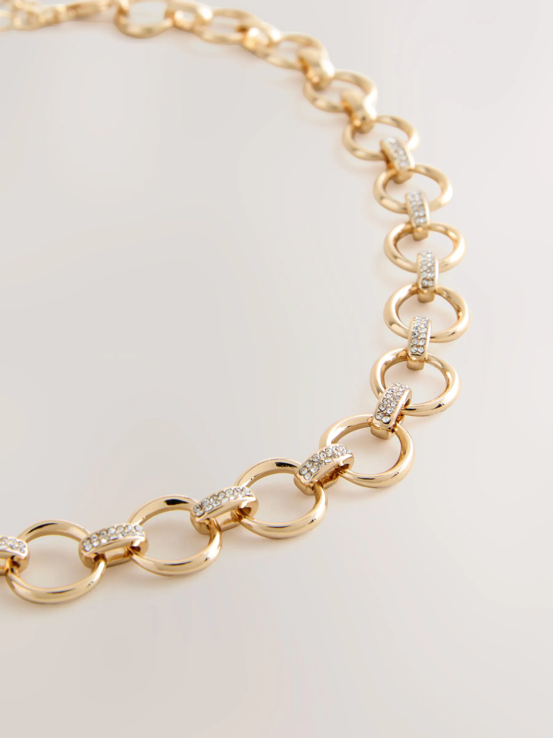 Goudkleurig - Sparkle Detail Chain Necklace
