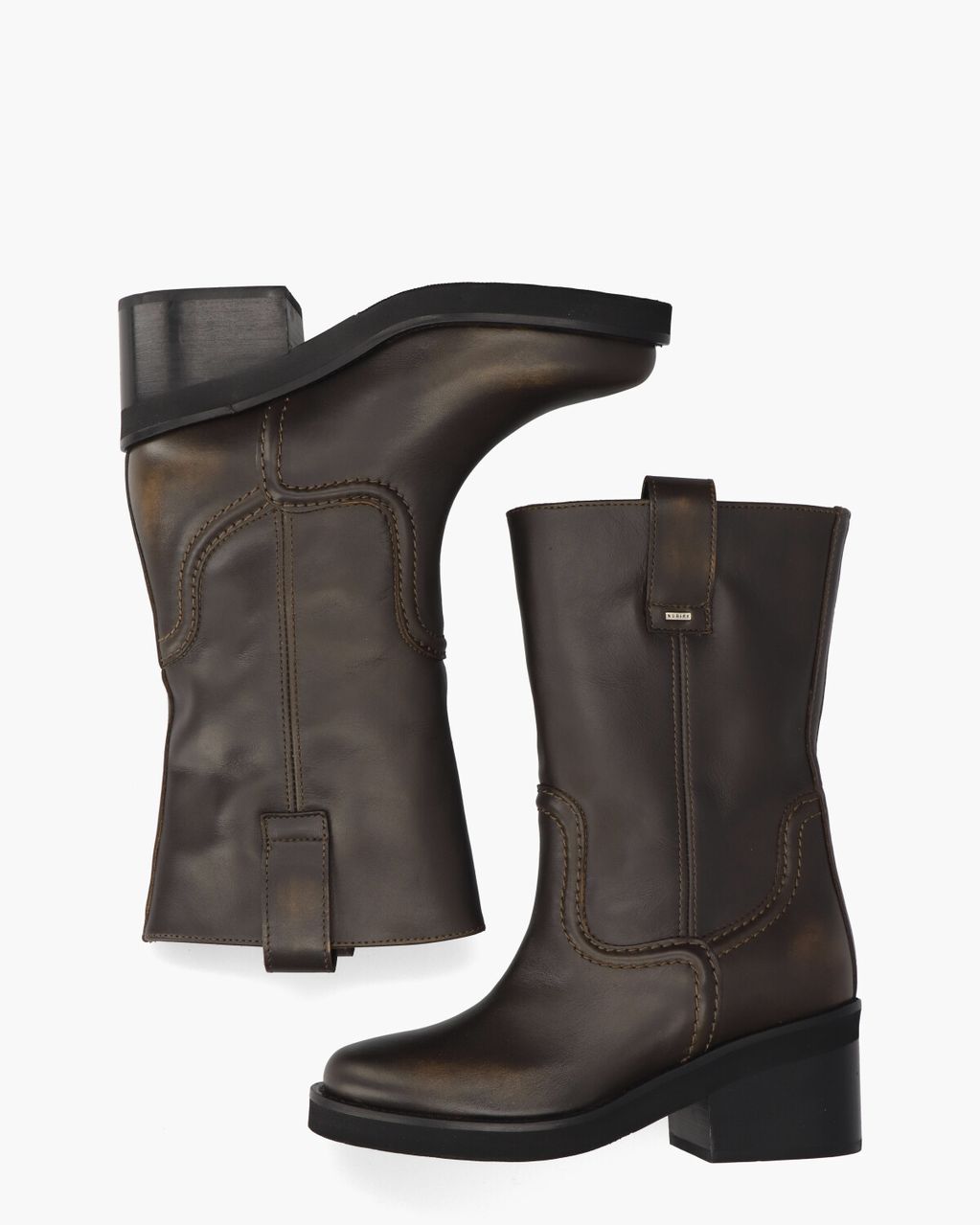 Nubikk Cassy Slouch Donkerbruin Damesboots