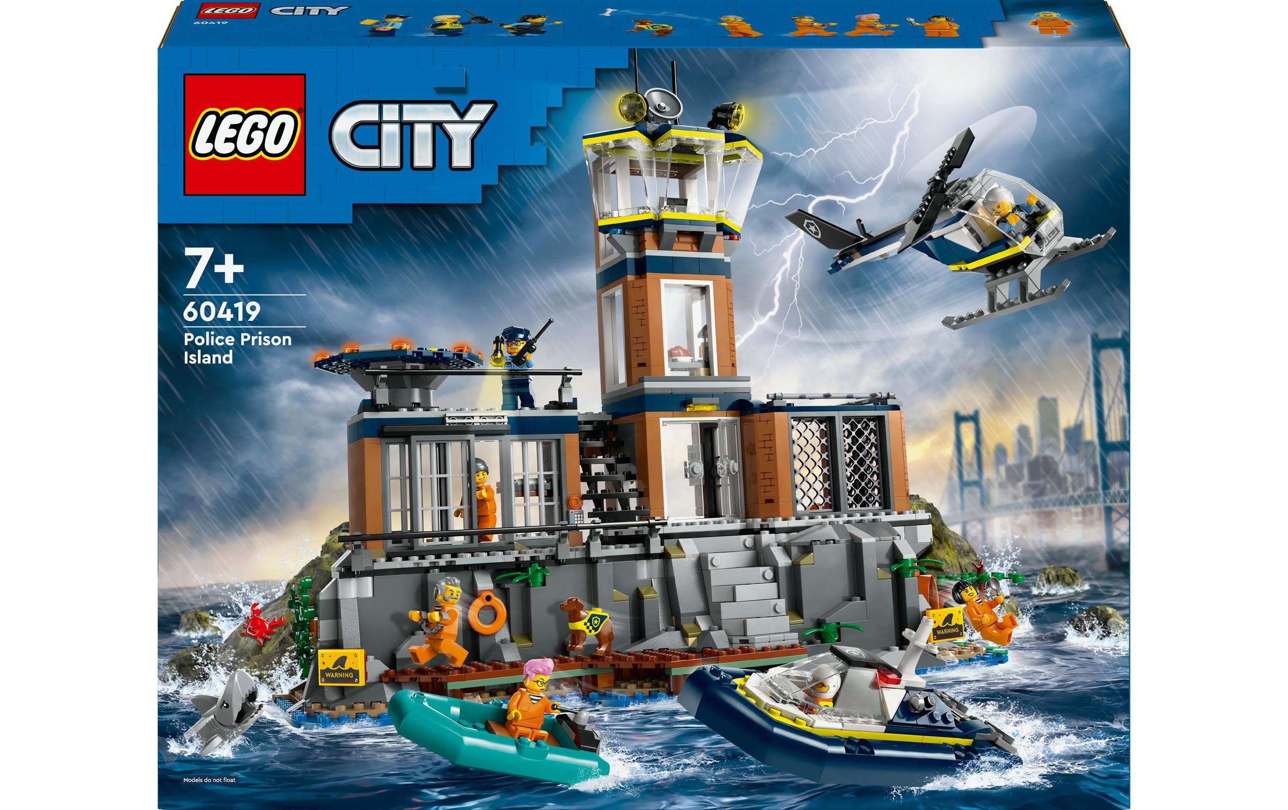 City Polizeistation auf der Gefängnisinsel 60419Polizei-Spielset