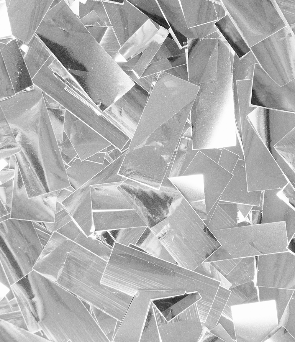Zilveren Confetti Kanon Folie Snippers 60cm