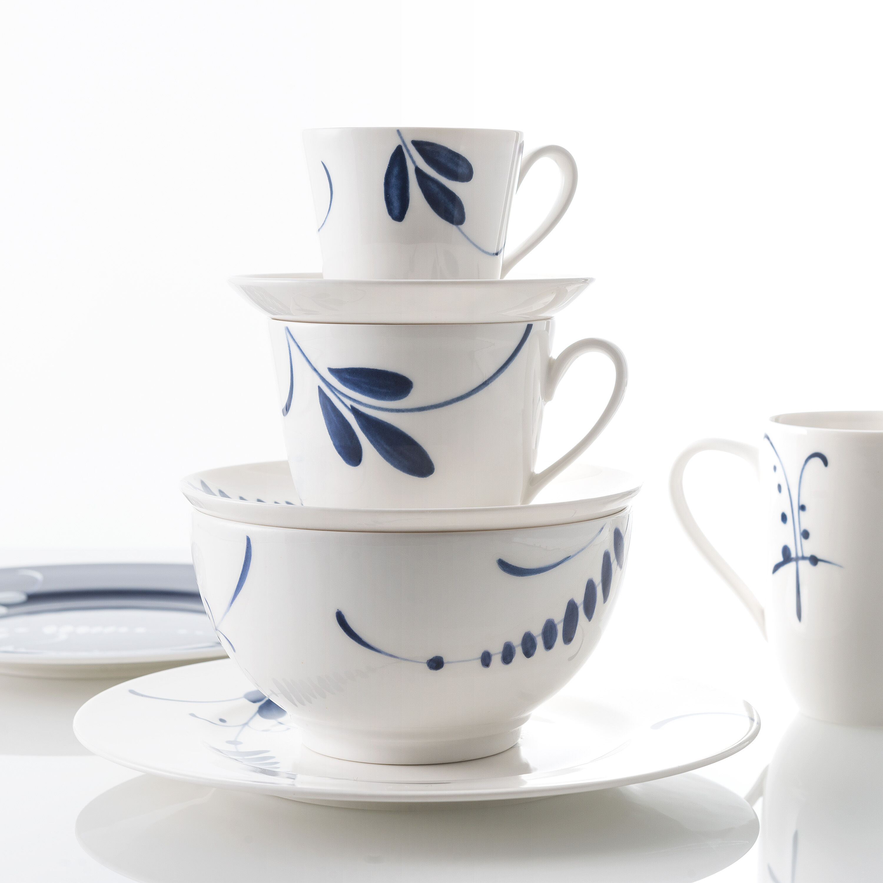 Vieux Luxembourg Espresso cup White, 2.8 oz, Premium Porcelain