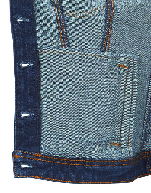 Esprit - TRUCKER JACKET - Bleu
