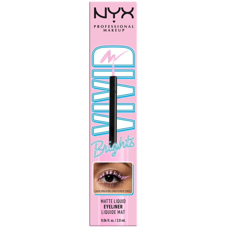 NYX Prof. Makeup Up Vivid Brights Liquid Eyeliner 2 ml - 09 Sneaky Pink