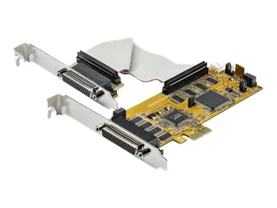StarTech.com 8-Port PCI Express RS232 Serial Adapter Card, PCIe RS232 Serial Card, 16C1050 UART, Low Profile Serial DB9 Controller/Expansion Card, 15kV ESD Protection, Windows/Linux - Full Profile Bracket Incl - Seriel adapter - PCIe lavprofil - RS-2