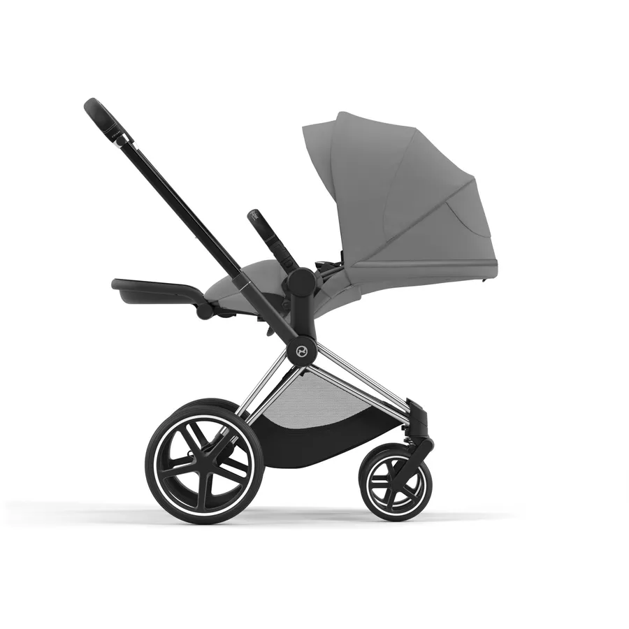 cybex PLATINUM Kombikinderwagen New Priam Chrome Black Mirage Grey