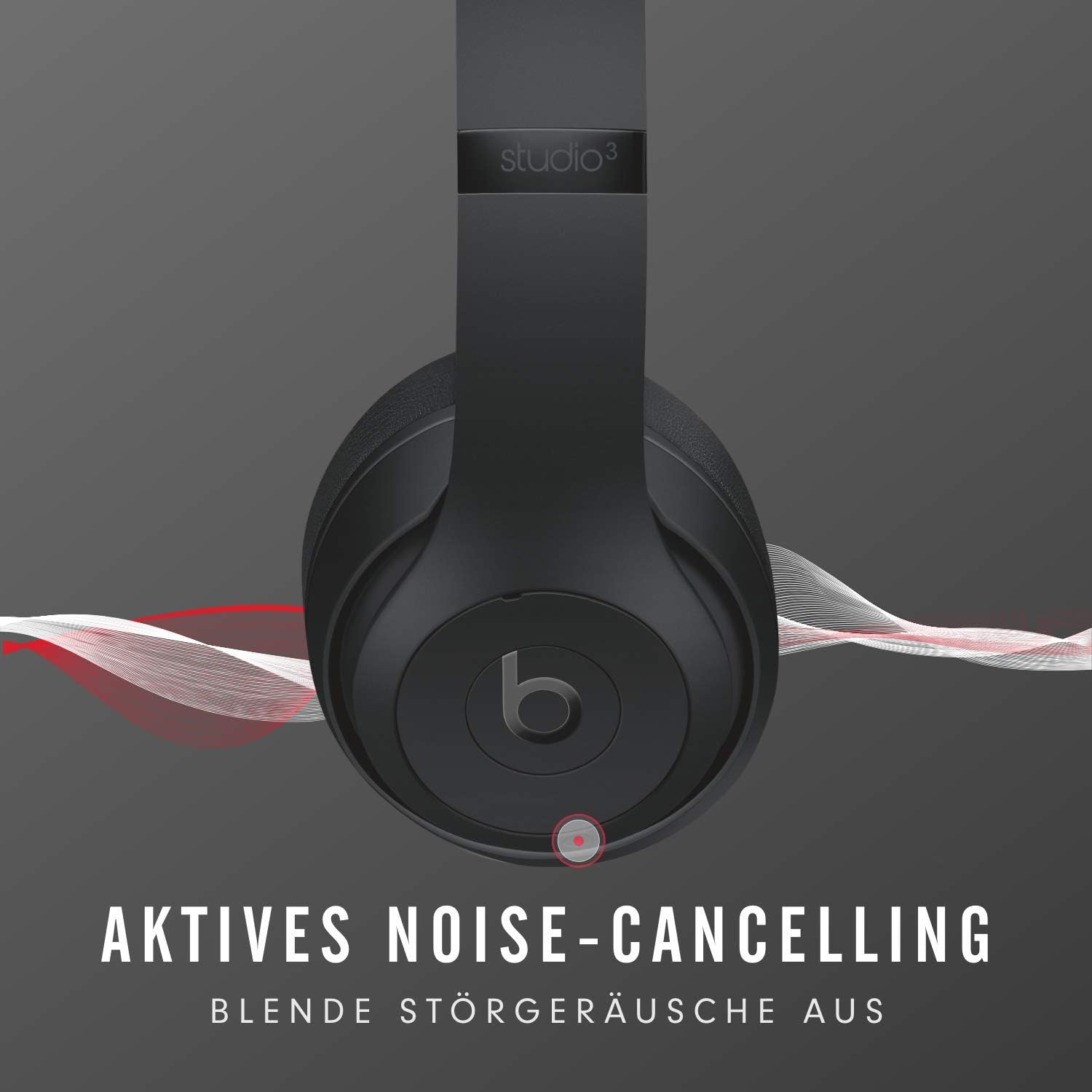 Studio3 Wireless Bluetooth Kopfhörer Over-Ear Headset mit Pure ANC (MX3X2ZM/A) - Matte Black