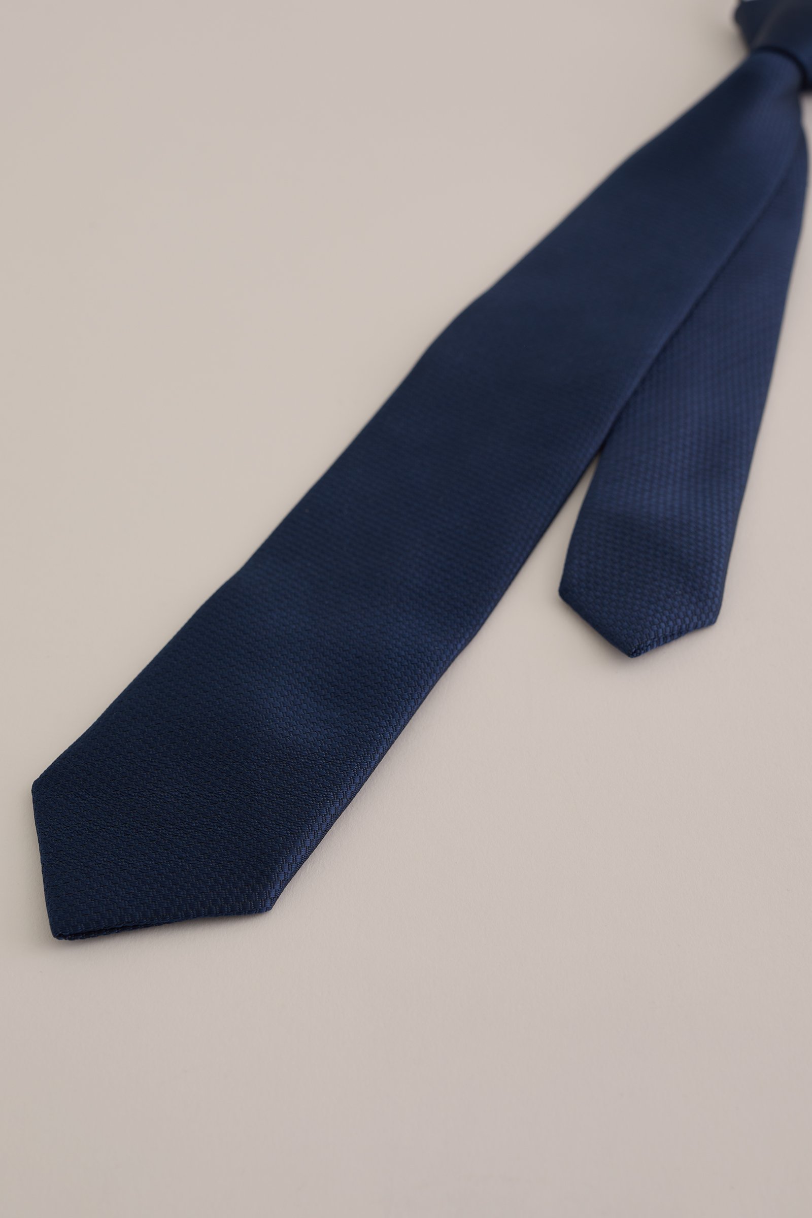 Jongens stropdas met ingeweven dessin WE Fashion Donkerblauw