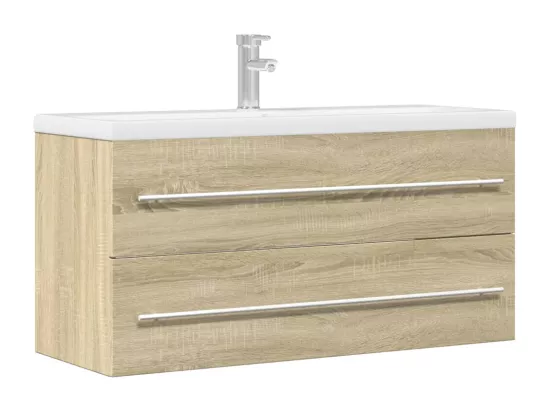 Armoire d'évier Chêne sonoma 100x38,5x48 cm Aggloméré