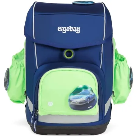 ergobag Fluoreszierendes LED Seitentaschen-Set Grün, 3-teilig
