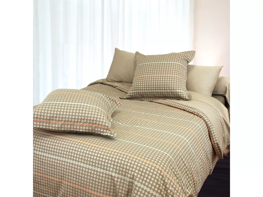 Drap plat 270x310 cm uni Satin de coton DAUPHINE Marron