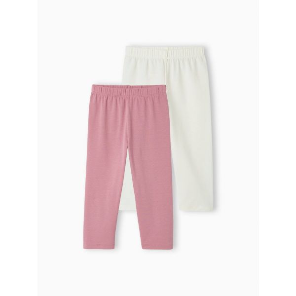 Vertbaudet Lote de 2 Leggings Pela Barriga das Pernas Menina Malva, 14A