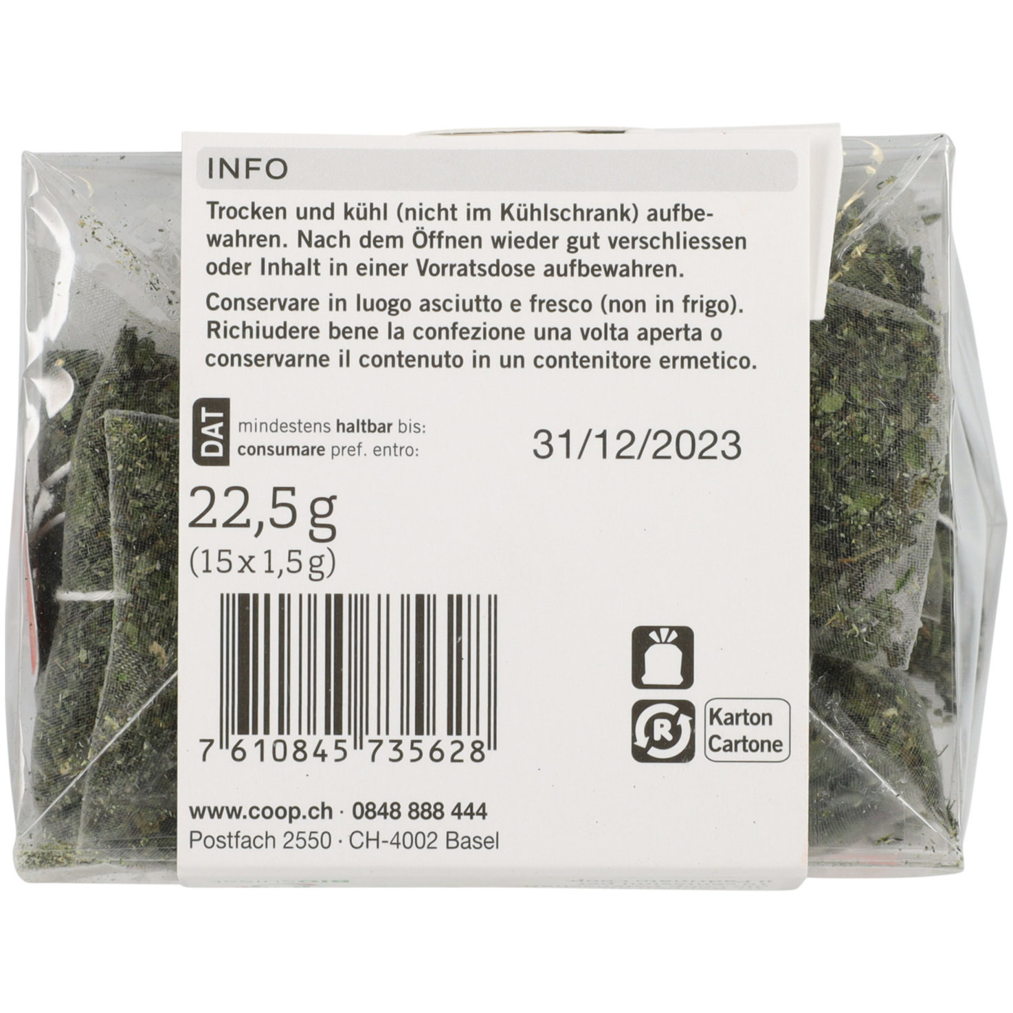 Pro Montagna Kräutertee mit Edelweiss 15 Beutel