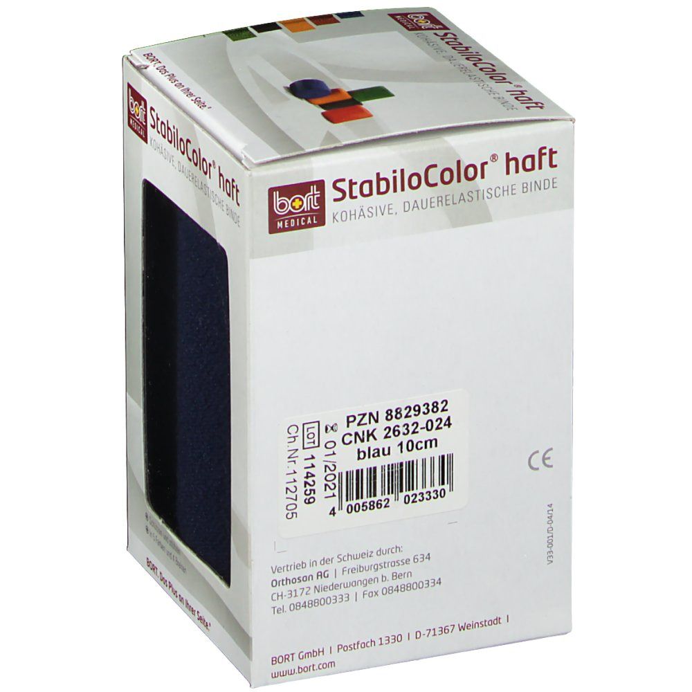 BORT StabiloColor® haft Binde 10 cm blau