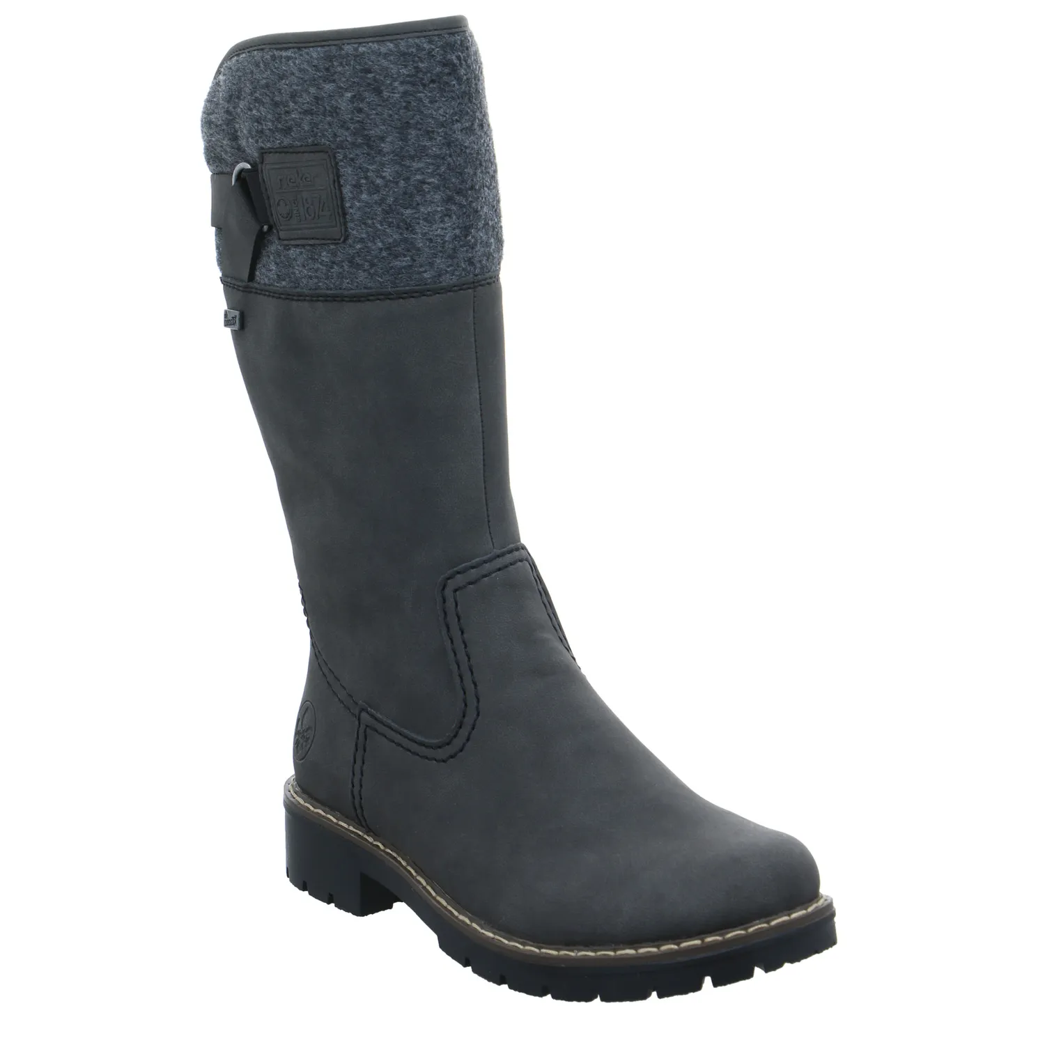 RIEKER Stiefel Grau Lederimitat  mit Rieker-TEX