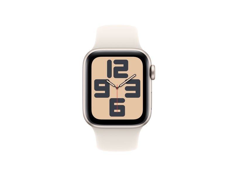 Apple Watch SE 2024 40 mm GPS Starlight Sport Band M/L Kann schön viel. Für ganz schön wenig.