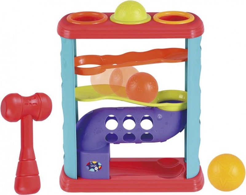 Zig Zag Hamerbank met Ballen - Babyspeelgoed - Tachan - Ballenbaan met Hamer - Vanaf 18 Maanden