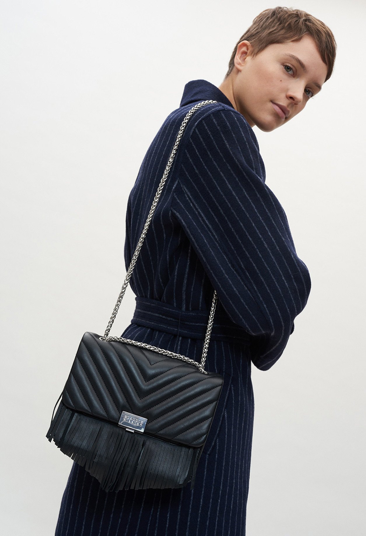 Sac Angela franges cuir