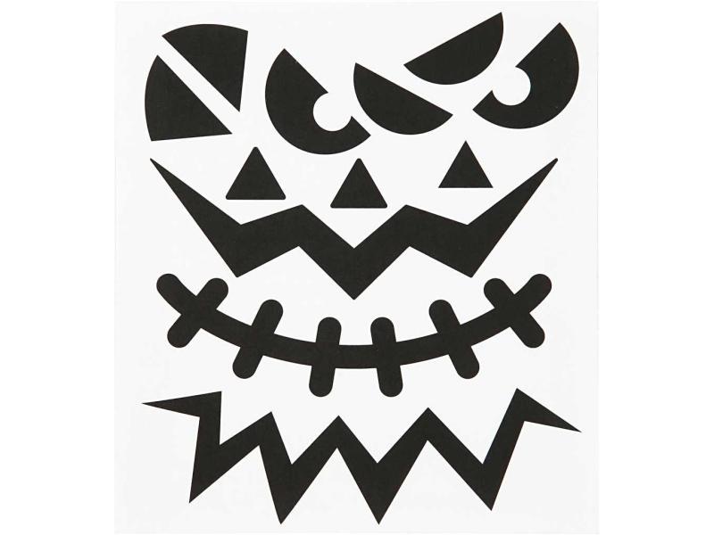 Creativ Company Halloween Gesichter, 1 Blatt Sticker für Kürbis oder Ballon