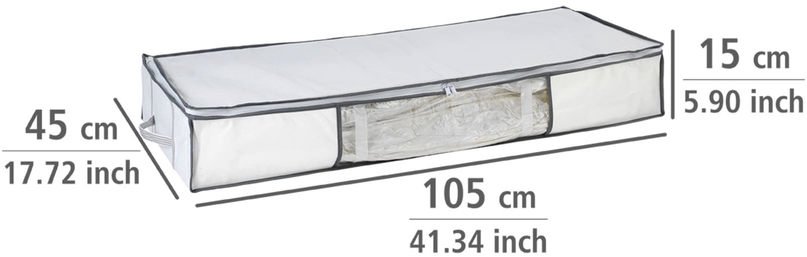 WENKO Unterbettkommode »Vakuum Soft Box XL« integrierte Vakuum-Tasche & Blitzventil, bis zu 75 % Platzersparnis