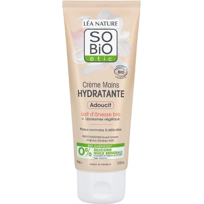 Crème caresse hydratante bio - Lait d'ânesse - Mains - 75 ml