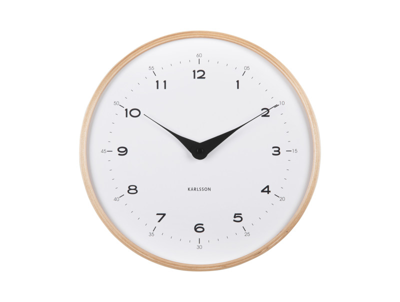 Wall Clock Osado Dome KA5995BK Black wood