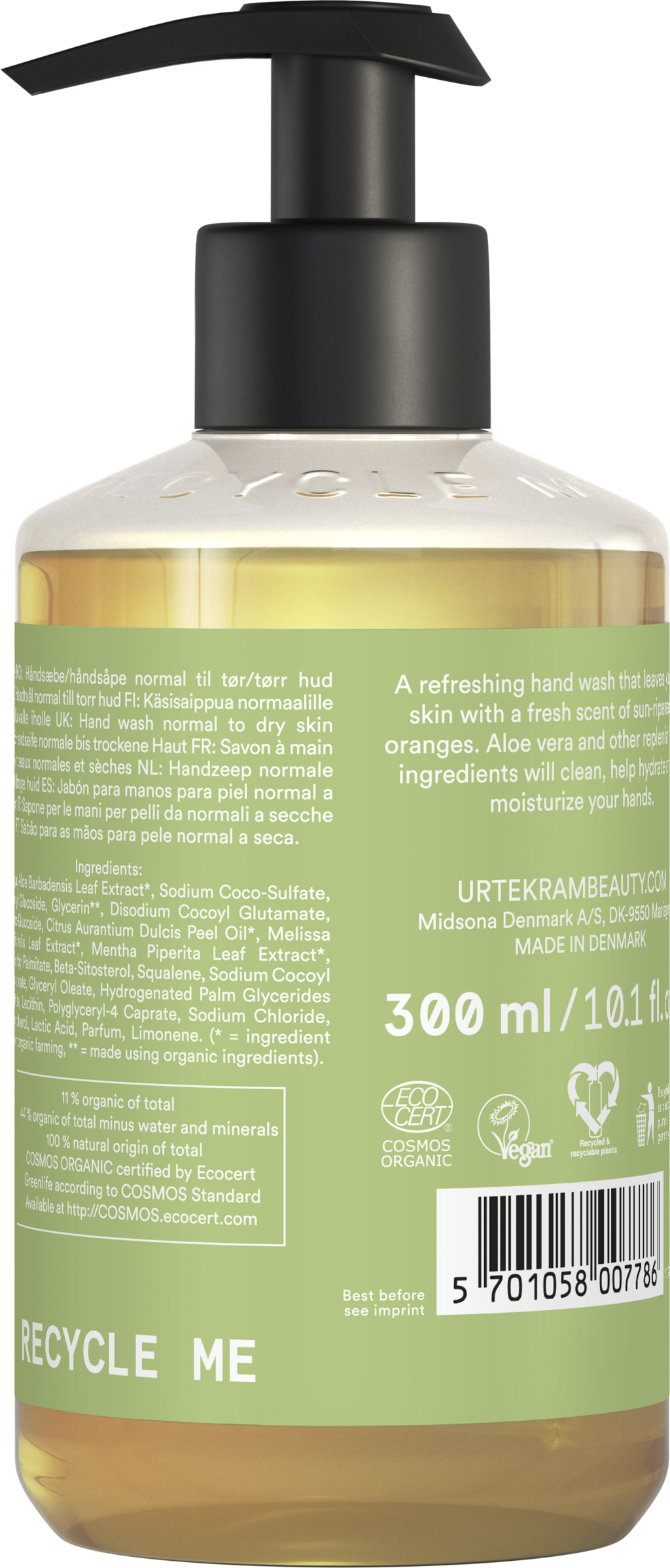 URTEKRAM  Aloe Vera Hand Wash, 300 ml