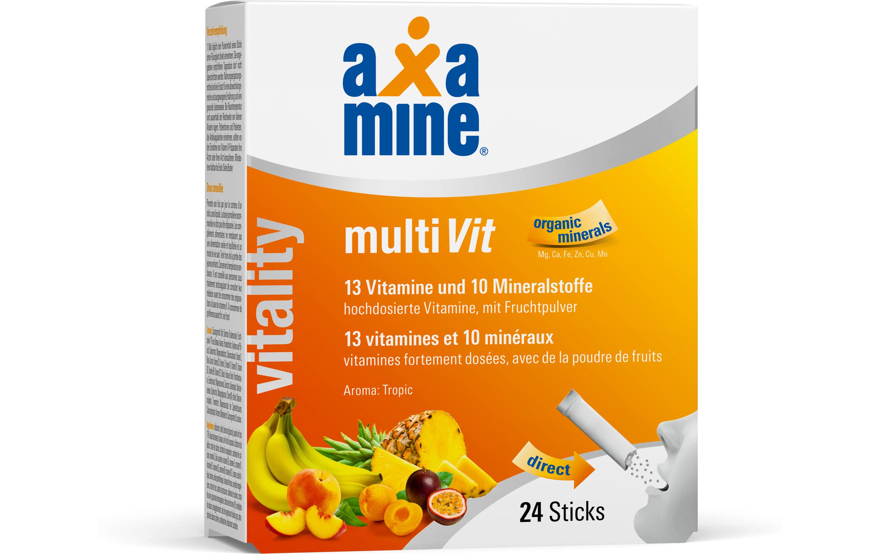 multiVit 24 SticksNahrungsergänzung Multivitaminpräparat mit Vitaminen und Mineralstoffen