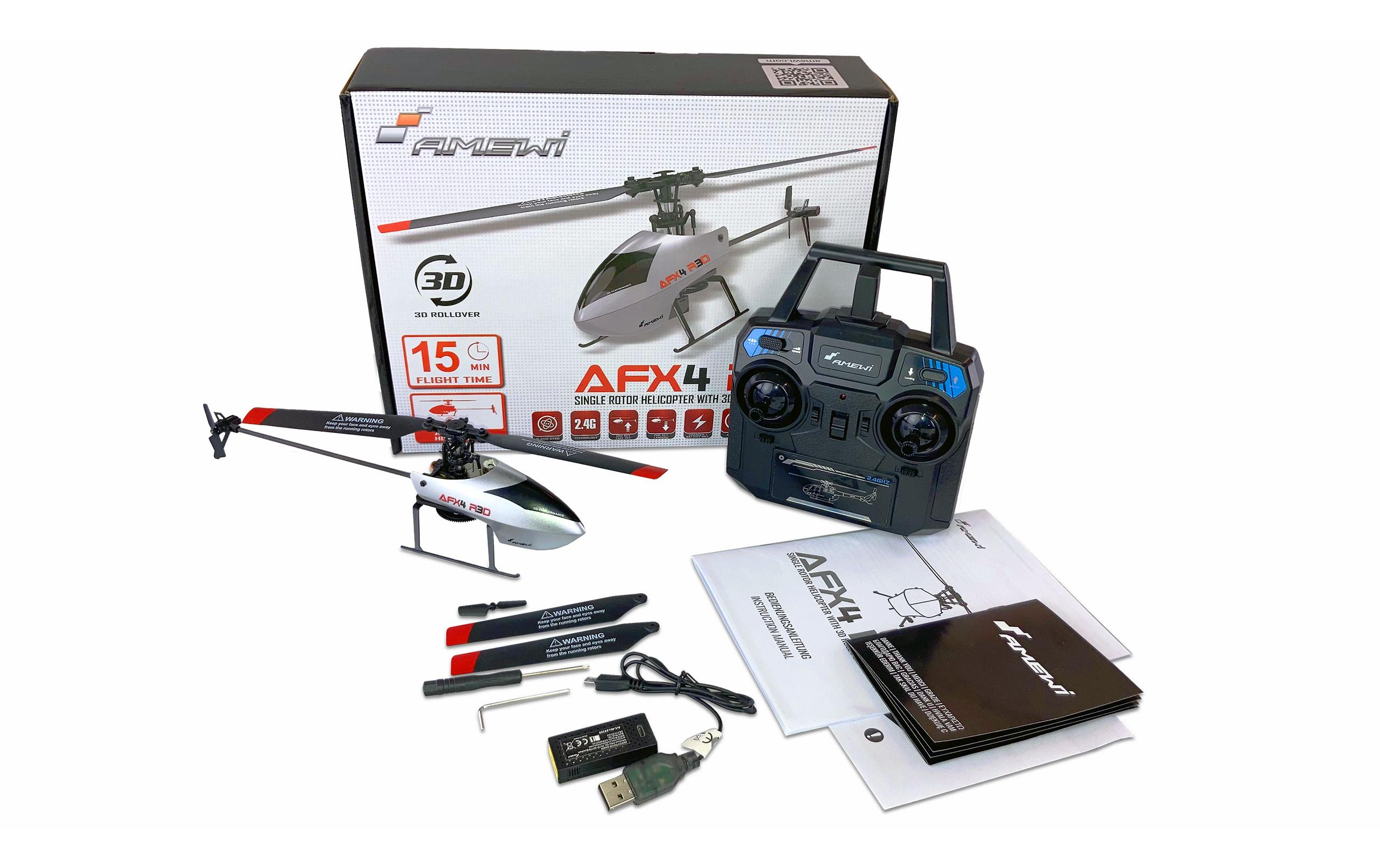Helikopter AFX4 R3D, 4-Kanal RTFKleiner Singlerotor RC Heli