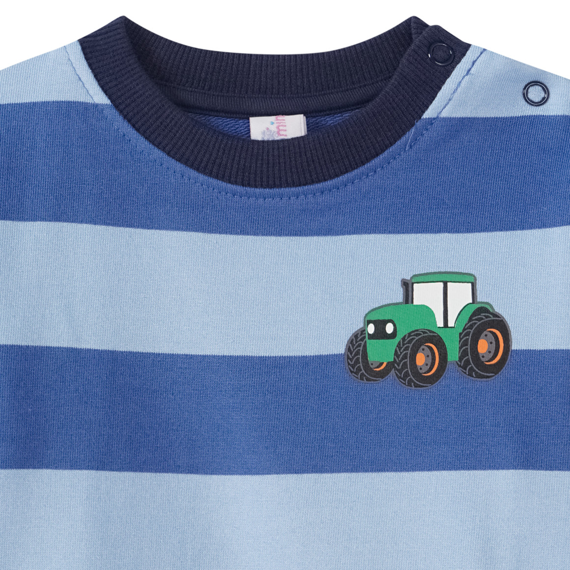 Topomini Baby Sweatshirt mit Streifen blau / hellblau