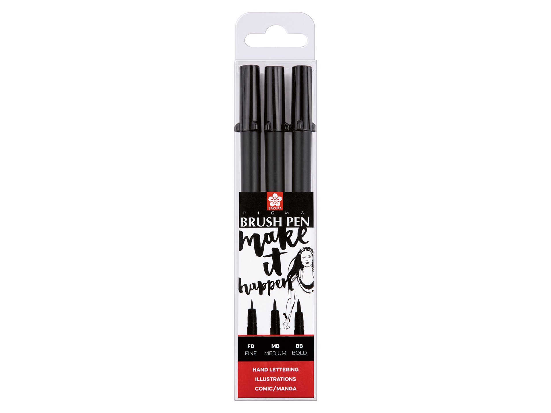 Sakura Pinselstift Pigma Brush Pen, 3er-Set