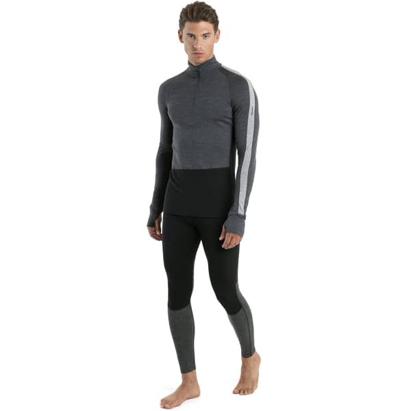 T-shirt thermique ICEBREAKER M ZONEKNIT 200 LS HALF ZIP JET H/BLK/M/CB