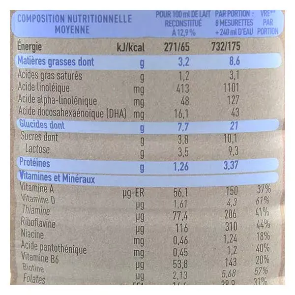 Babybio Lait de Chèvre Caprea 3ème Âge Bio 800g