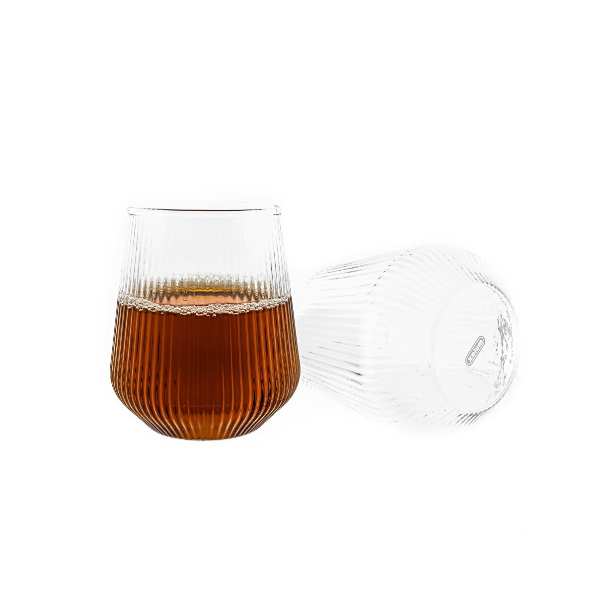 Gläser Trinkgläser Set geriffeltt 430ml