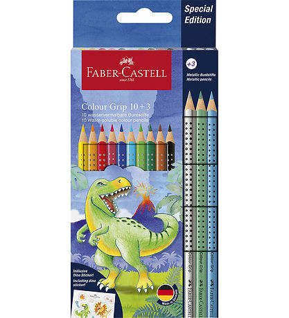 Faber-Castell Buntstifte - 13 st. - Grip Dino