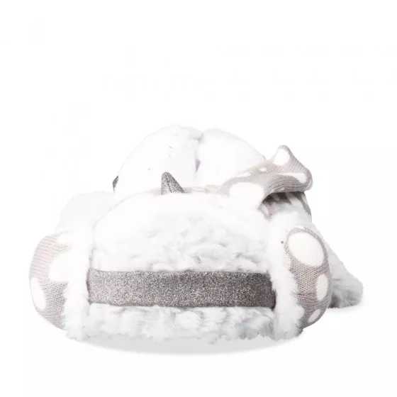 Chaussons peluche chouette GRIS MERRY SCOTT