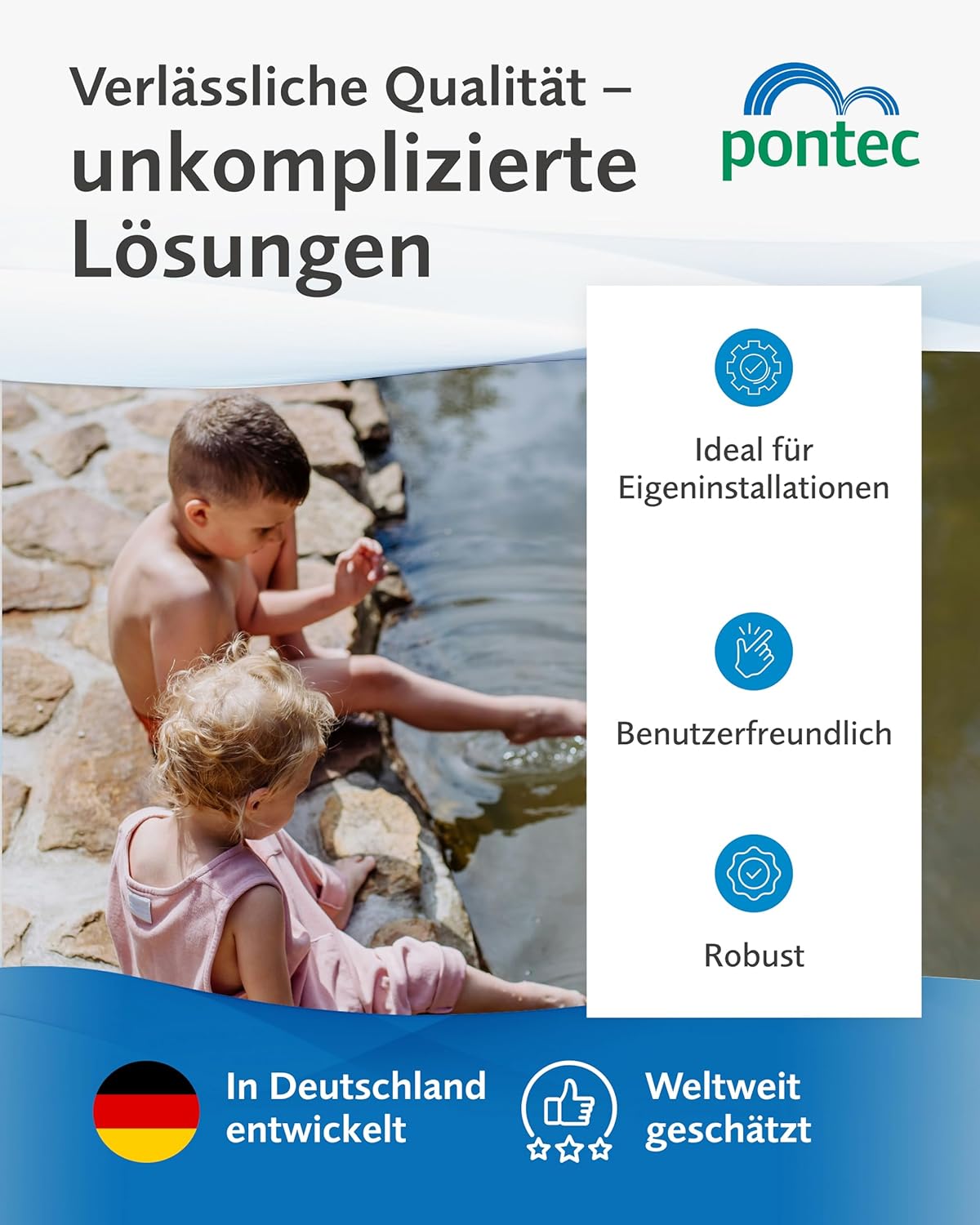 Pontec Pondomatic Teichschlammsauger (1400 W) Teichsauger Schlammsauger Teich für einen Sauberen Teichboden, 30 L Auffangvolumen, Inklusive 3 Düsen und 4 M Kabel, 2 Jahre Garantie, Deutsche Technik