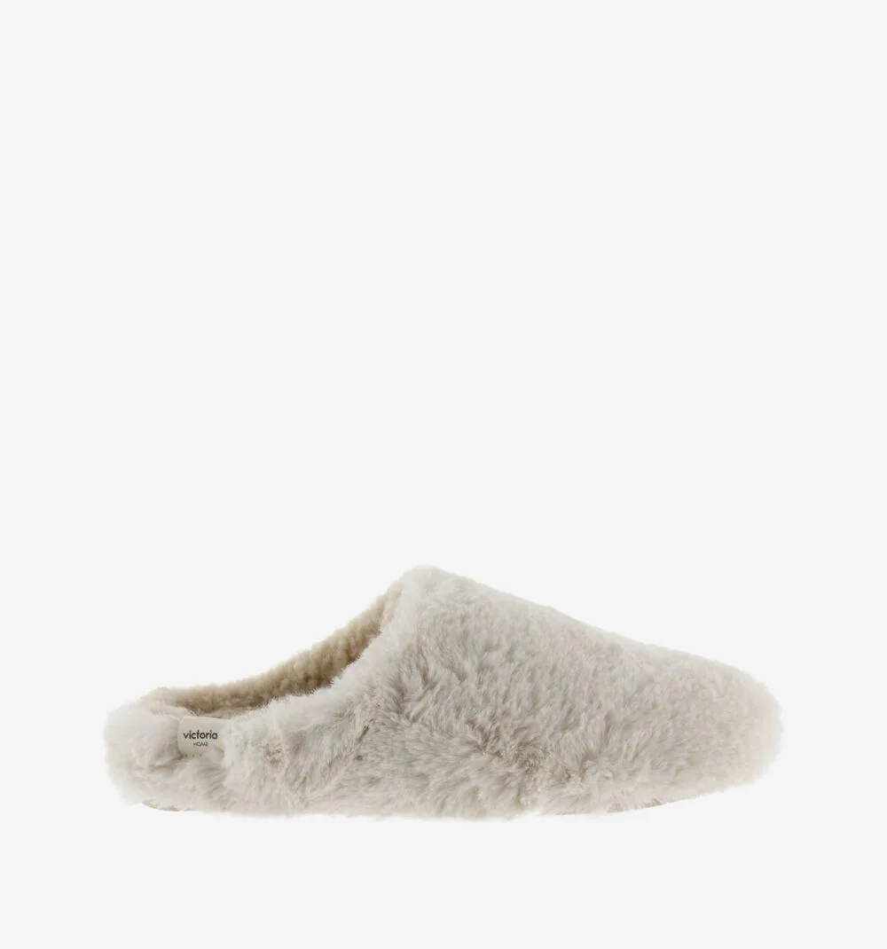 NORTE SOFT FUR SLIPPERSBEIGE