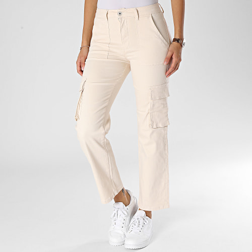 Pantalon Cargo Femme Beige