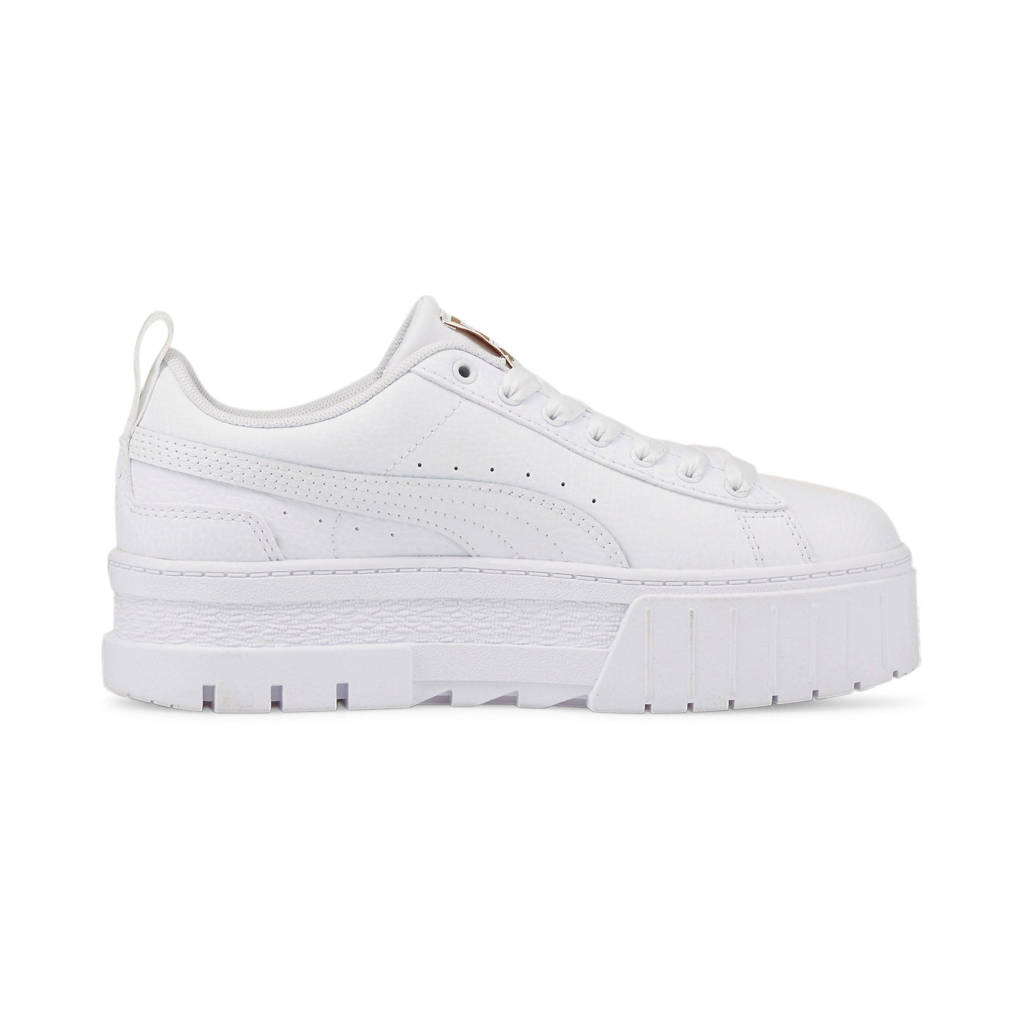 Puma Mayze Lth leren sneakers wit/goud