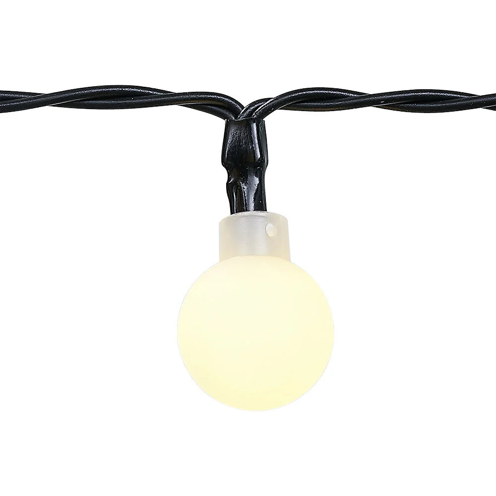 Guirlande électrique int/ext 96 LED boule blanc chaud 7,6 m
