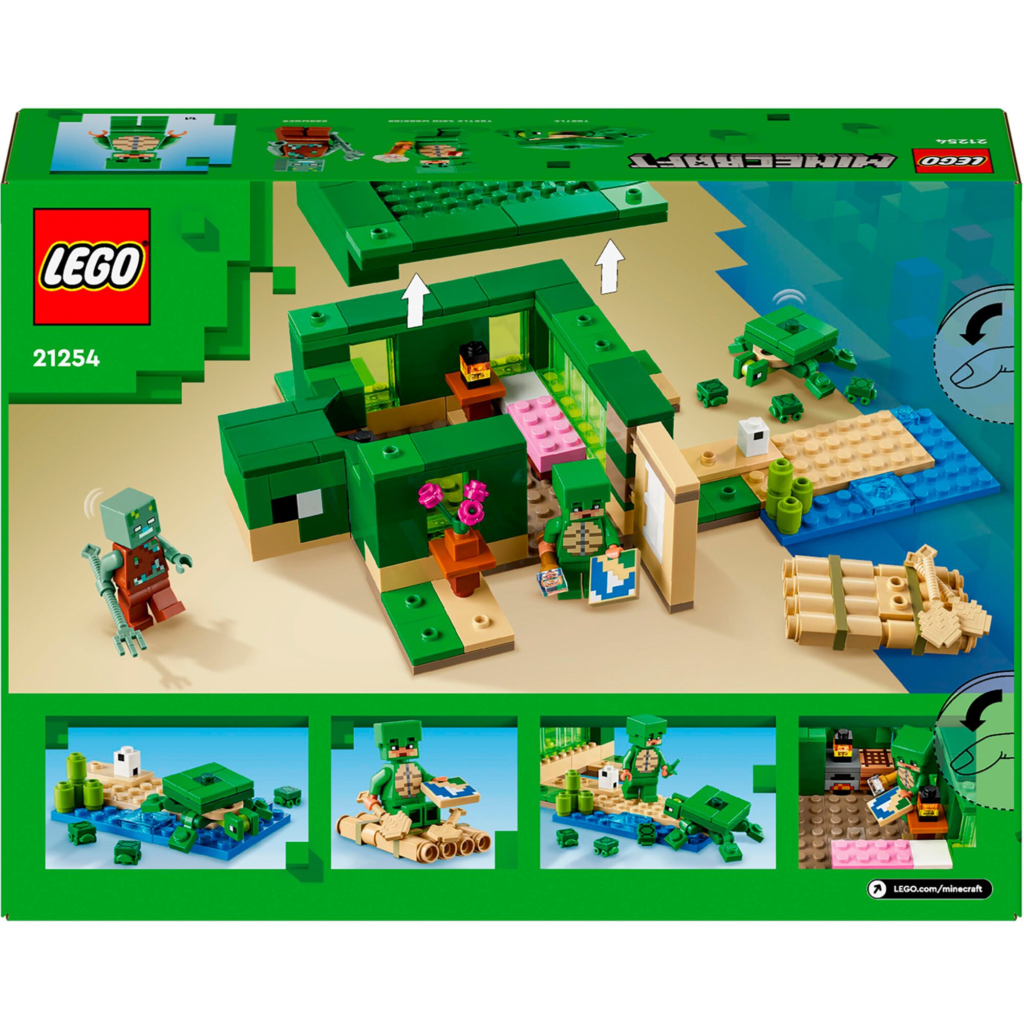 LEGO Konstruktionsspielzeug Minecraft Das Schildkrötenstrandhaus
