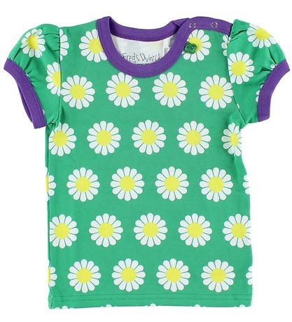 Freds WoRød T-shirt -  Grøn m. Daisy