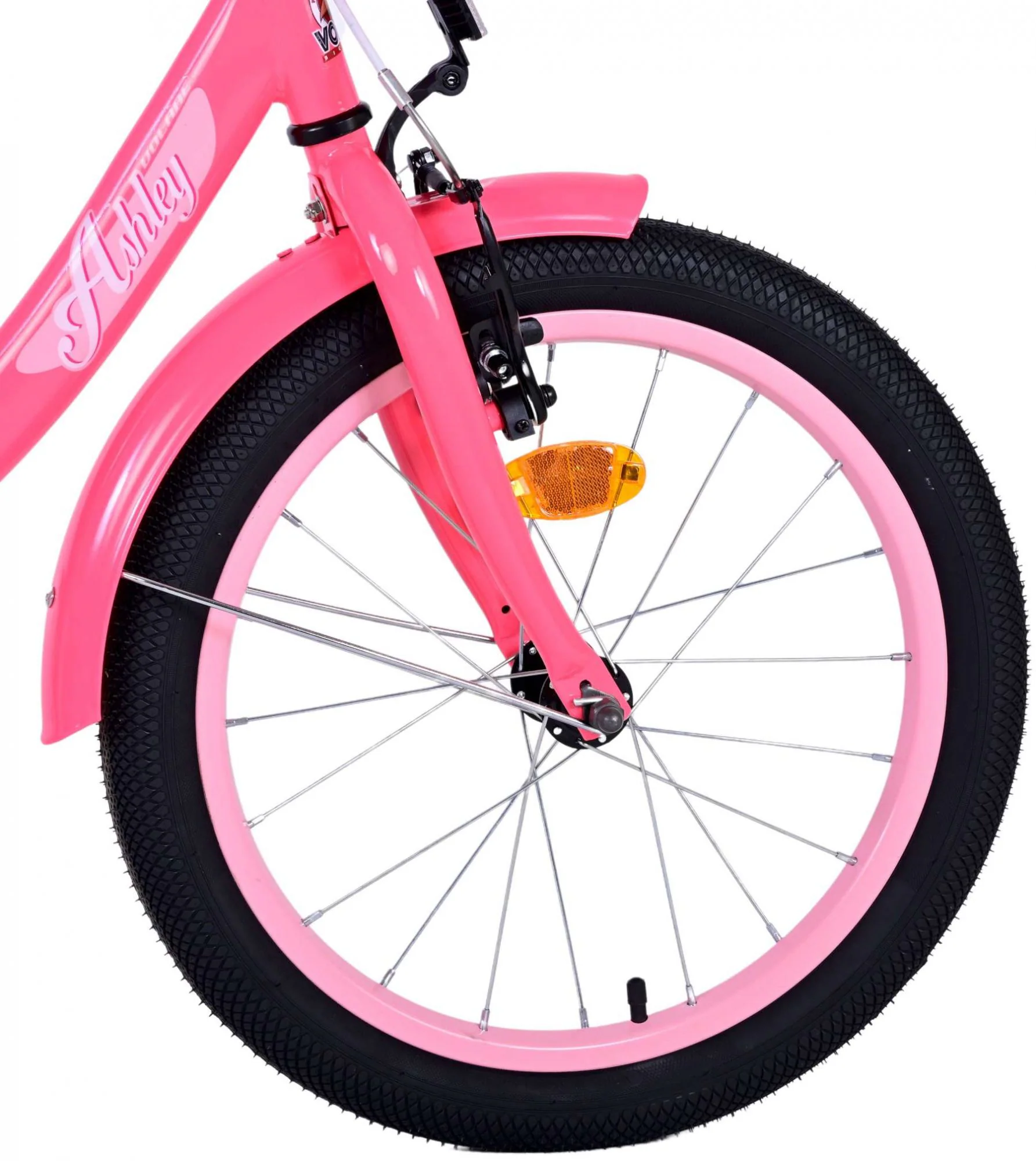 Kinderfahrrad Ashley Fahrrad für Mädchen 18 Zoll Kinderrad in Rosa/Rot