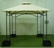 JUMMICO 3,3x3,3m Eisen Garten Pavillon mit Pflanzkasten 4 Seitenwände stabil windfest witterungsbeständig Metallgestell Gartenzimmer, Grau