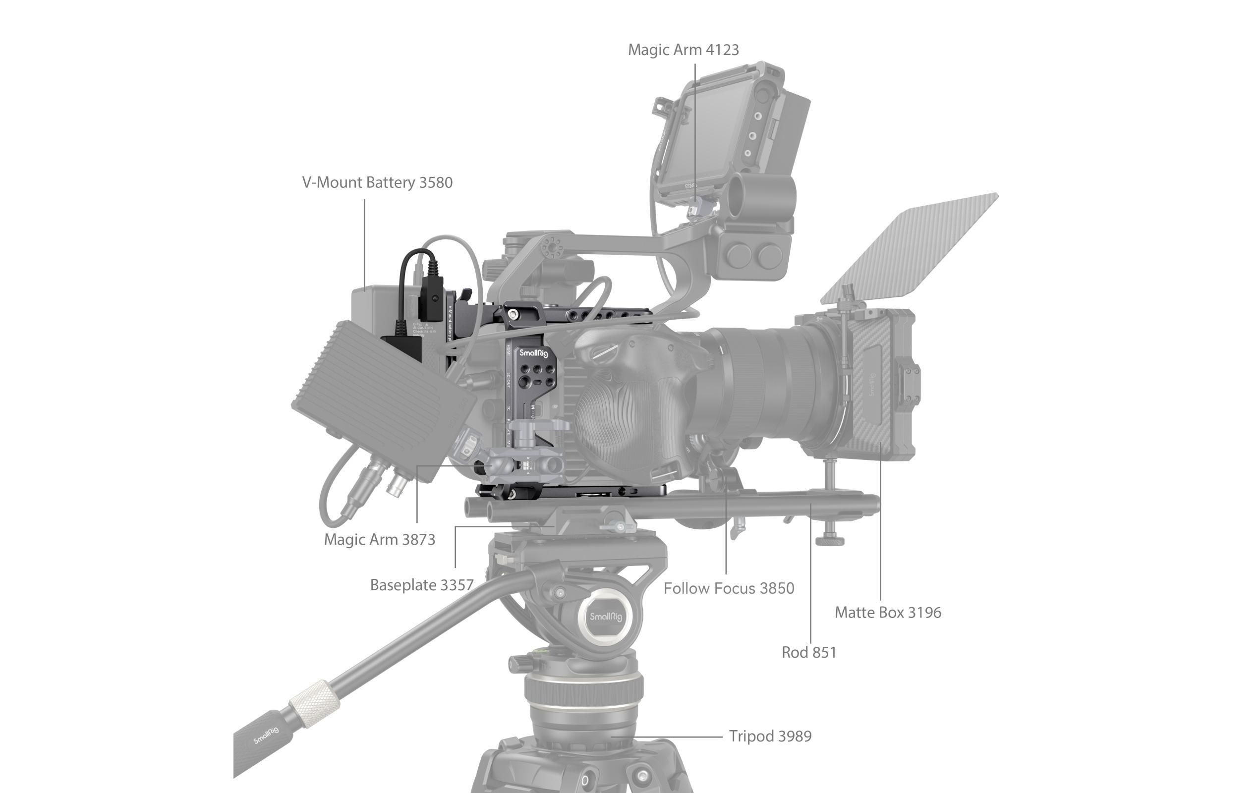 Cage Kit für Sony FX6<br>Kamerakäfig zum Schutz der Kamera und zur Befestigung von Zubehör